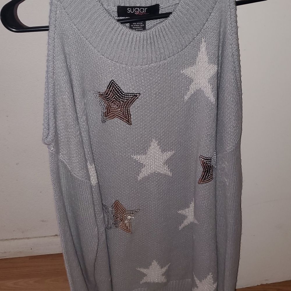 Sugar Rush Open Shoulder Sweater